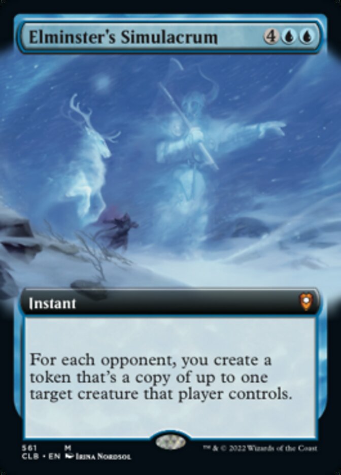 Elminster's Simulacrum (Extended Art) [Commander Legends: Battle for Baldur's Gate] | Gaming Infinity