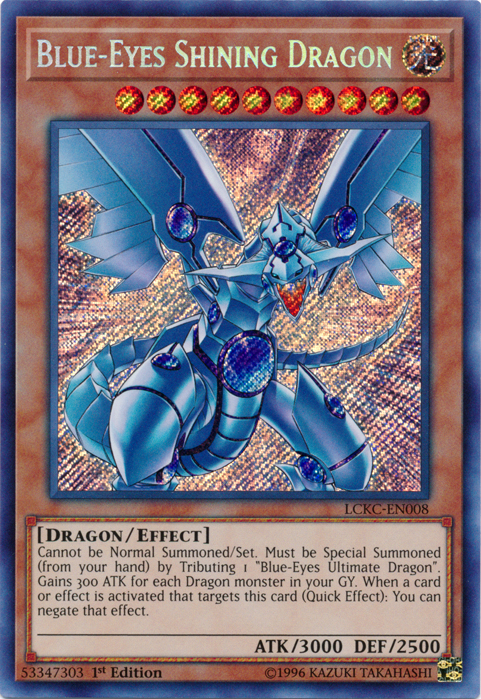 Blue-Eyes Shining Dragon [LCKC-EN008] Secret Rare | Gaming Infinity