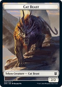 Cat Beast // Plant Double-sided Token [Zendikar Rising Tokens] | Gaming Infinity