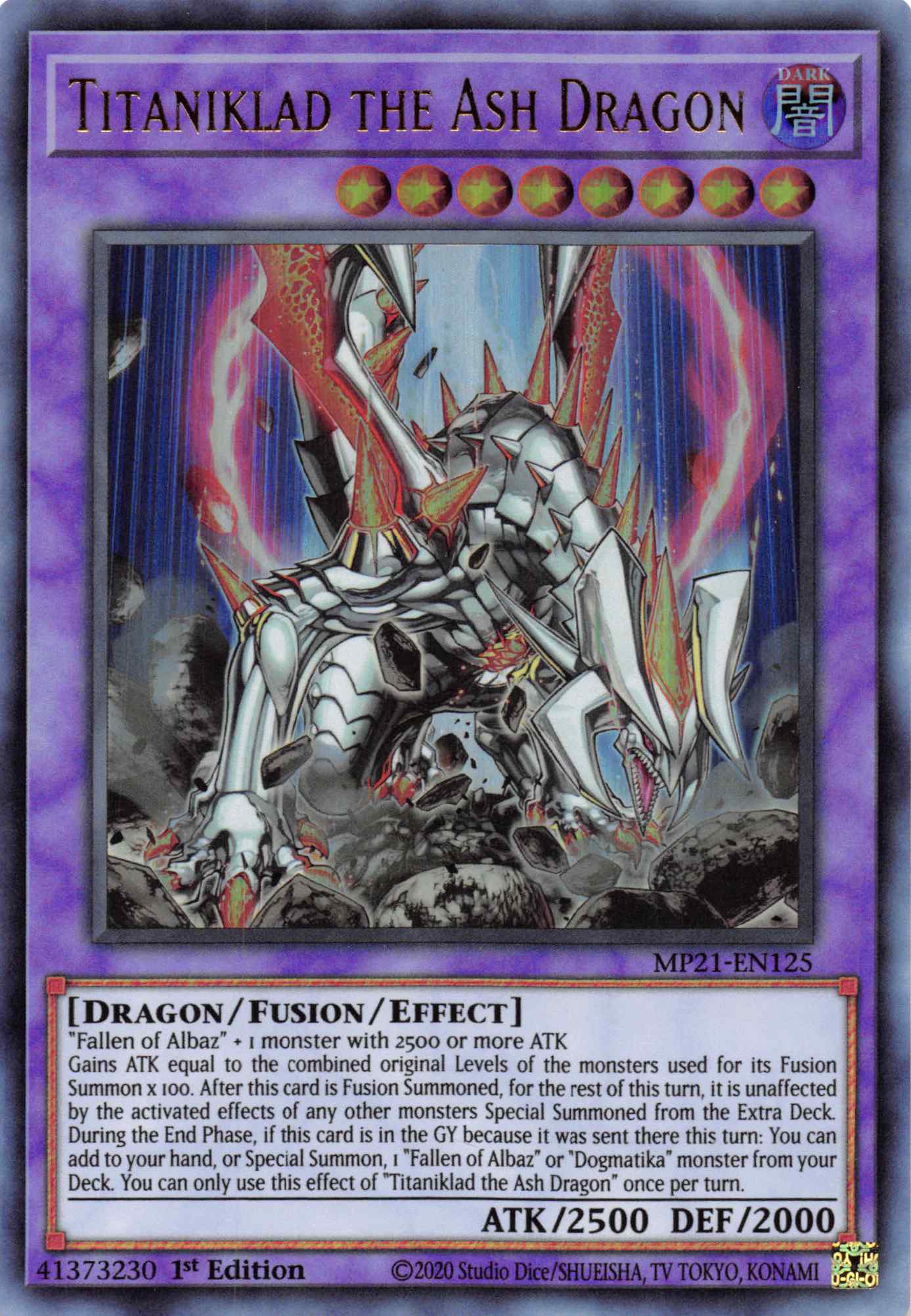 Titaniklad the Ash Dragon [MP21-EN125] Ultra Rare | Gaming Infinity