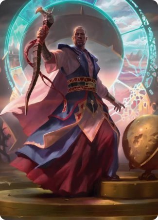 Teferi, Who Slows the Sunset Art Card [Innistrad: Midnight Hunt Art Series] | Gaming Infinity