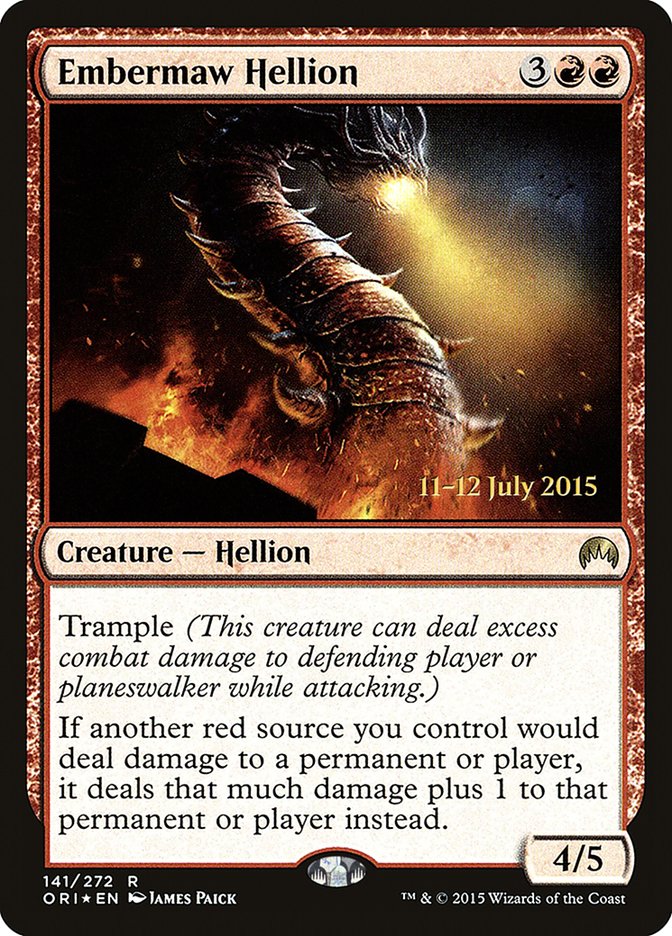 Embermaw Hellion [Magic Origins Prerelease Promos] | Gaming Infinity