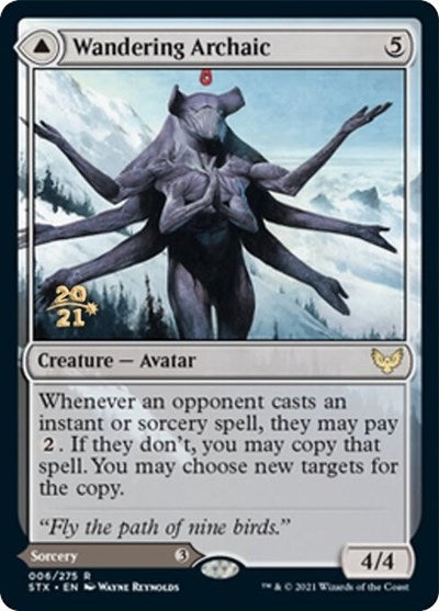 Wandering Archaic // Explore the Vastlands [Strixhaven: School of Mages Prerelease Promos] | Gaming Infinity