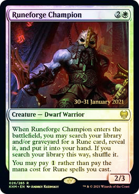 Runeforge Champion  [Kaldheim Prerelease Promos] | Gaming Infinity