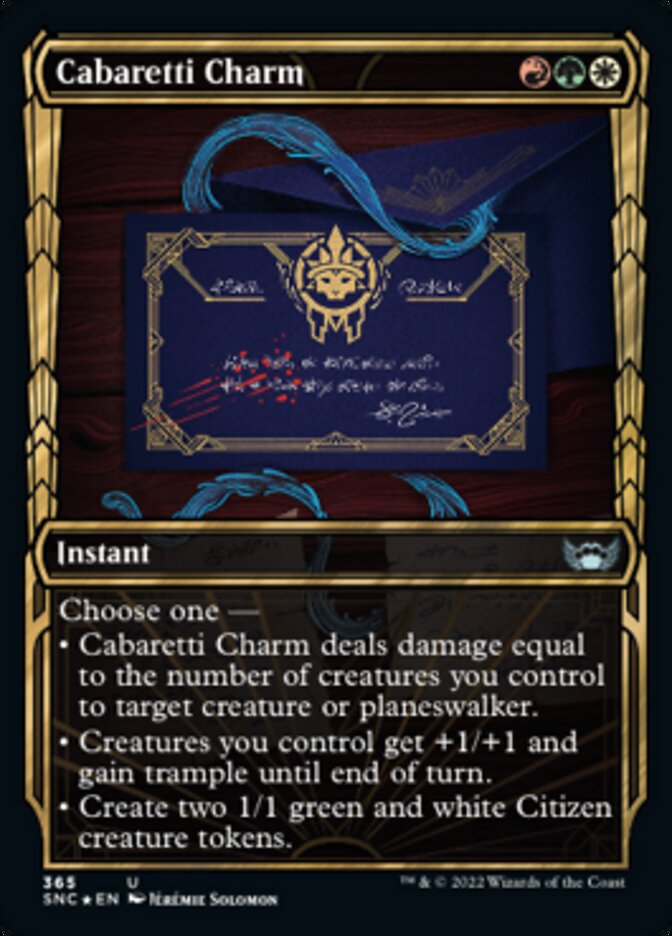 Cabaretti Charm (Showcase Golden Age Gilded Foil) [Streets of New Capenna] | Gaming Infinity