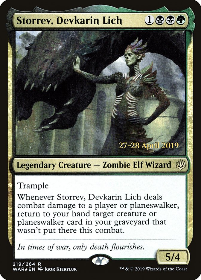 Storrev, Devkarin Lich  [War of the Spark Prerelease Promos] | Gaming Infinity