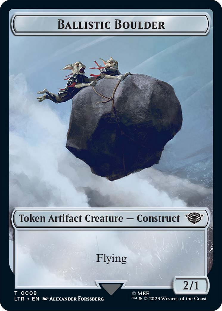 Ballistic Boulder // Food Token (11) Double-Sided Token [The Lord of the Rings: Tales of Middle-Earth Tokens] | Gaming Infinity