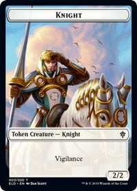 Knight // Food (17) Double-sided Token [Throne of Eldraine Tokens] | Gaming Infinity