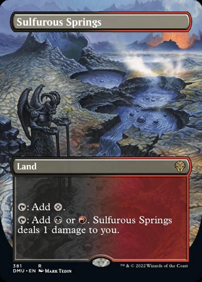 Sulfurous Springs (Borderless Alternate Art) [Dominaria United] | Gaming Infinity