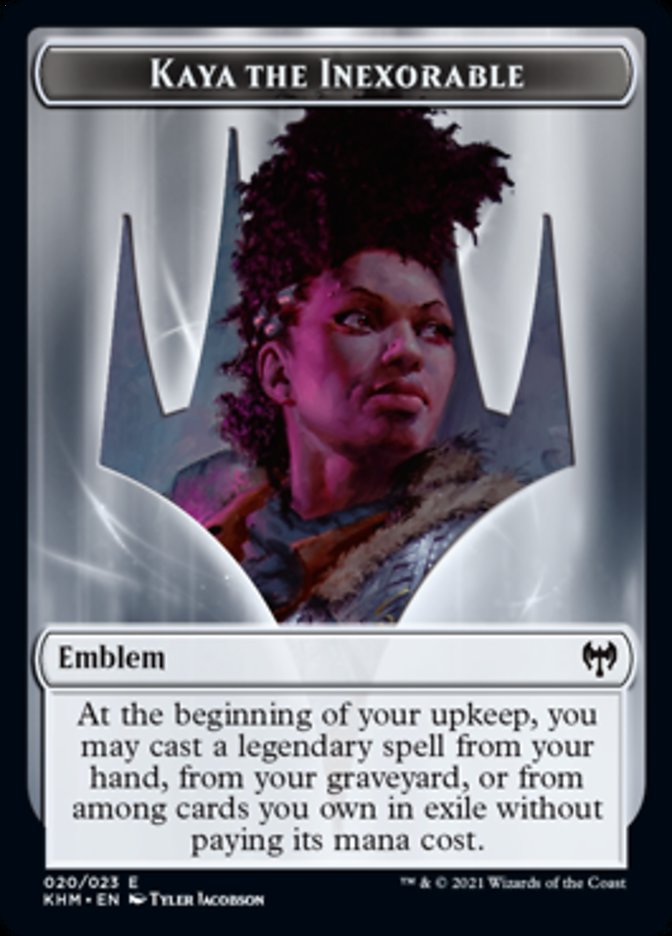 Emblem - Kaya, the Inexorable [Kaldheim] | Gaming Infinity