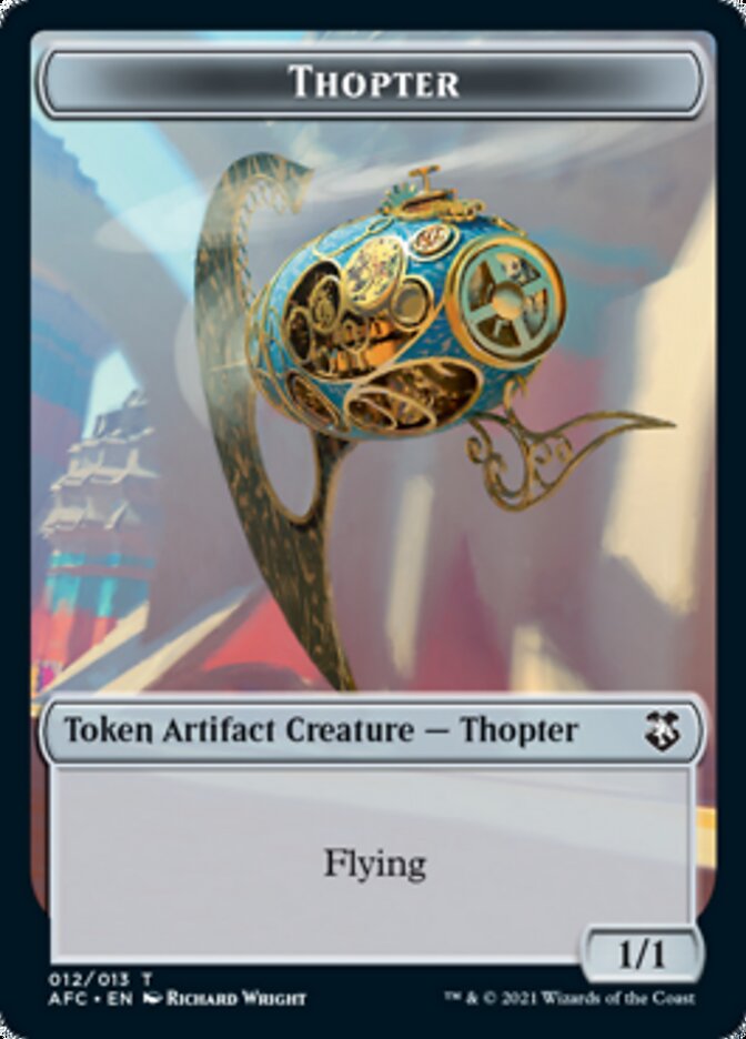 Thopter // Treasure Double-sided Token [Dungeons & Dragons: Adventures in the Forgotten Realms Commander Tokens] | Gaming Infinity