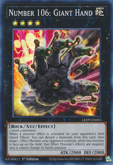 Number 106: Giant Hand [LED9-EN053] Super Rare | Gaming Infinity