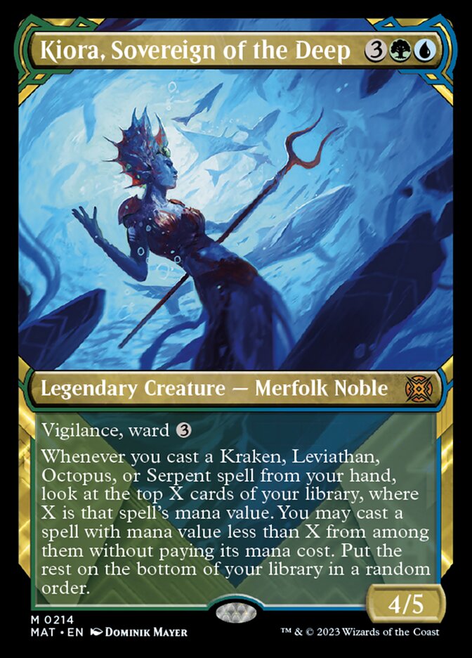 Kiora, Sovereign of the Deep (Showcase Halo Foil) [March of the Machine: The Aftermath] | Gaming Infinity