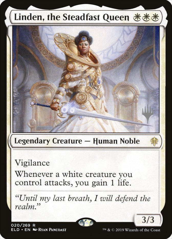 Linden, the Steadfast Queen (Promo Pack) [Throne of Eldraine Promos] | Gaming Infinity