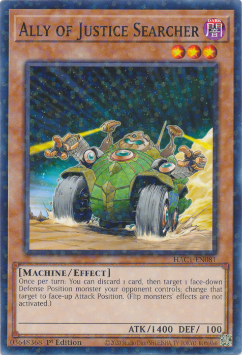 Ally of Justice Searcher (Duel Terminal) [HAC1-EN081] Common | Gaming Infinity