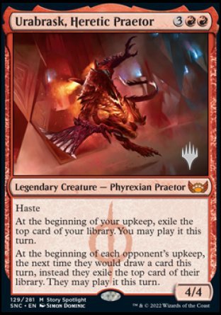 Urabrask, Heretic Praetor (Promo Pack) [Streets of New Capenna Promos] | Gaming Infinity