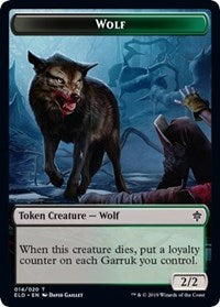 Wolf // Food (17) Double-sided Token [Throne of Eldraine Tokens] | Gaming Infinity