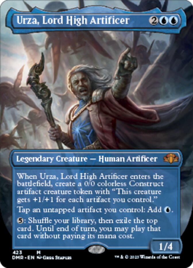 Urza, Lord High Artificer (Borderless Alternate Art) [Dominaria Remastered] | Gaming Infinity