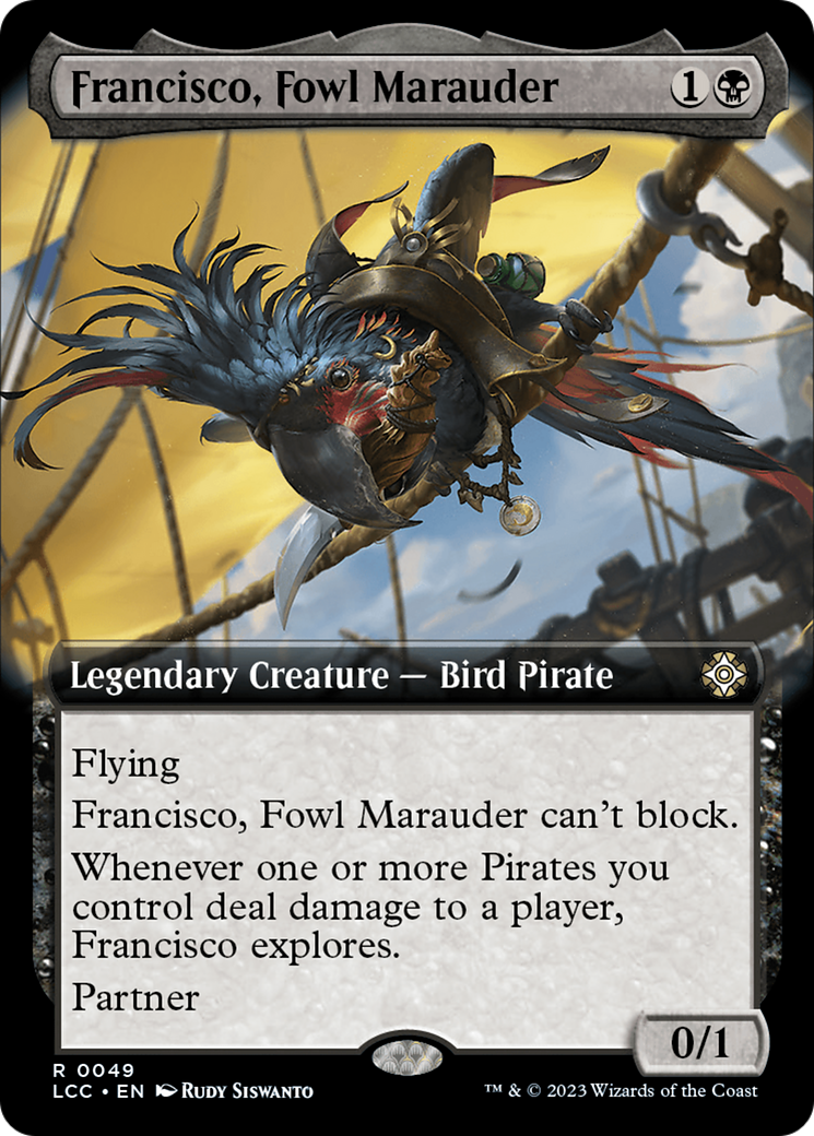 Francisco, Fowl Marauder (Extended Art) [The Lost Caverns of Ixalan Commander] | Gaming Infinity