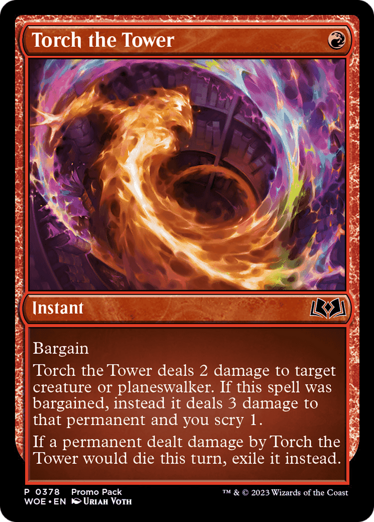 Torch the Tower (Promo Pack) [Wilds of Eldraine Promos] | Gaming Infinity