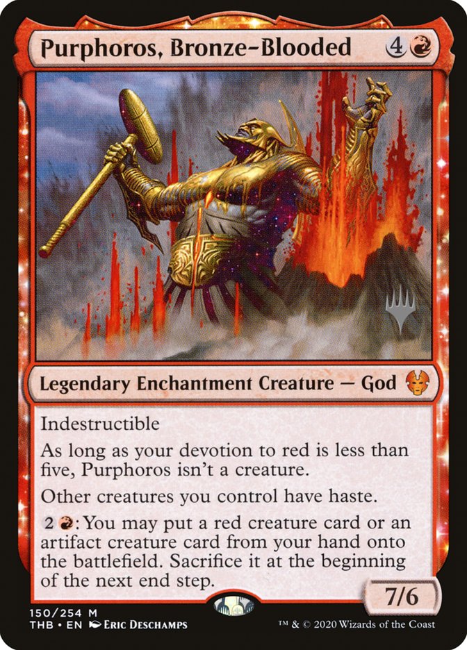 Purphoros, Bronze-Blooded (Promo Pack) [Theros Beyond Death Promos] | Gaming Infinity