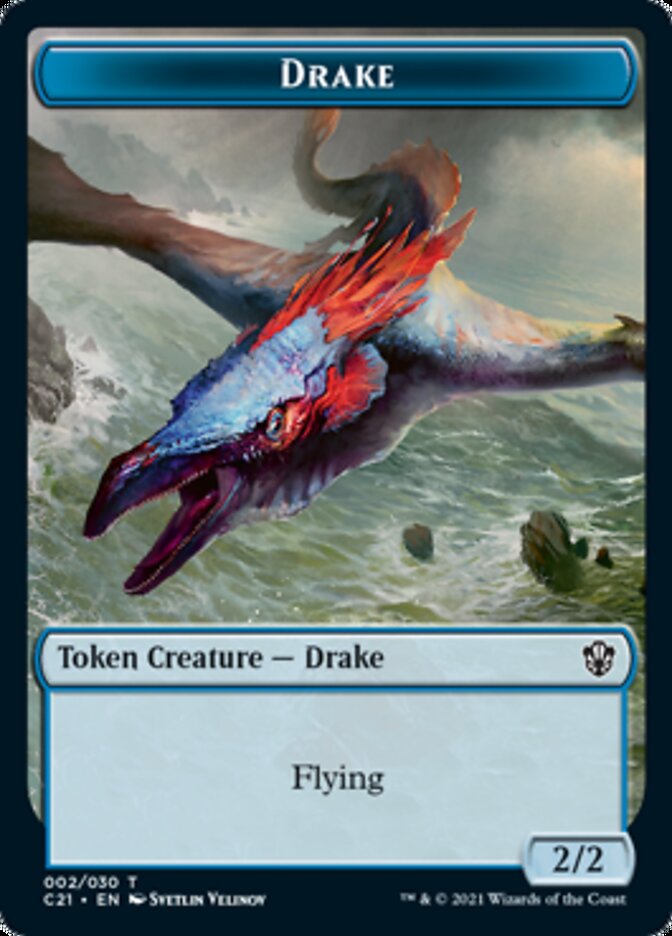 Drake // Elemental (002) Token [Commander 2021 Tokens] | Gaming Infinity