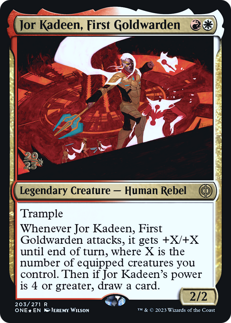 Jor Kadeen, First Goldwarden [Phyrexia: All Will Be One Prerelease Promos] | Gaming Infinity