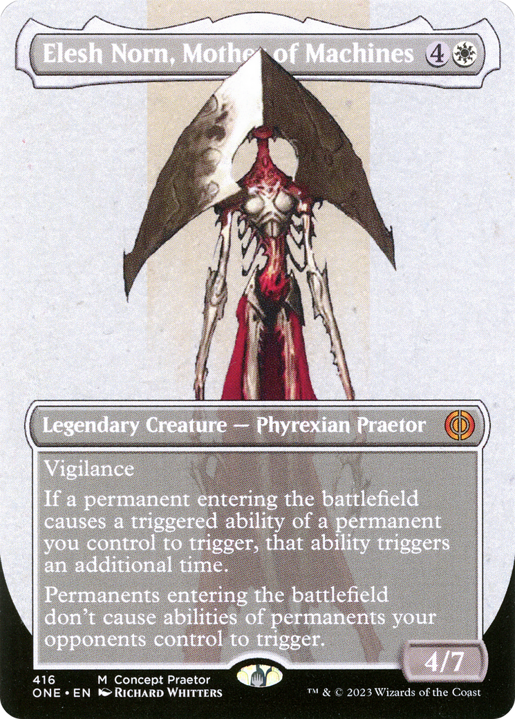 Elesh Norn, Mother of Machines (Borderless Concept Praetors) [Phyrexia: All Will Be One] | Gaming Infinity