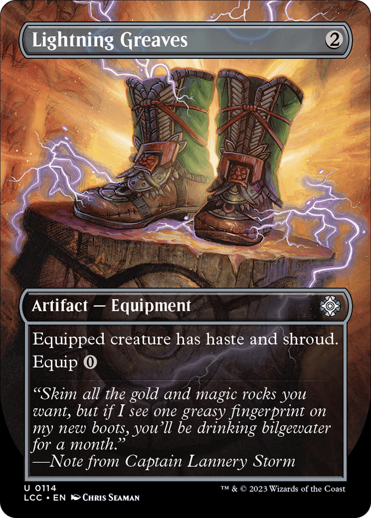 Lightning Greaves (Borderless) [The Lost Caverns of Ixalan Commander] | Gaming Infinity