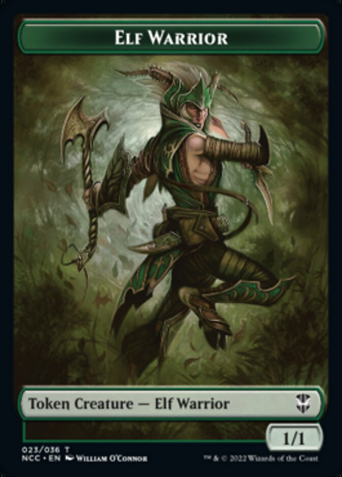 Elf Warrior // Wurm Double-sided Token [Streets of New Capenna Commander Tokens] | Gaming Infinity