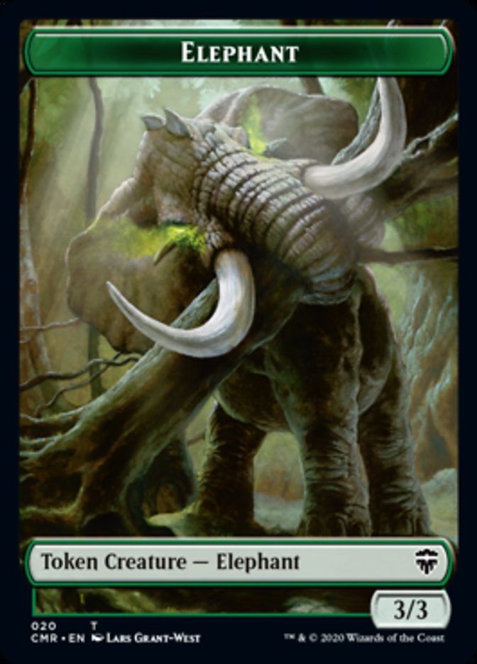 Elephant // Soldier Token [Commander Legends Tokens] | Gaming Infinity