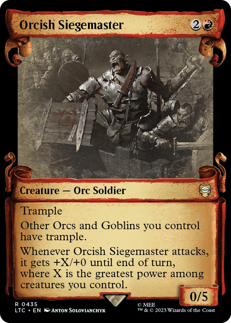 Orcish Siegemaster [The Lord of the Rings: Tales of Middle-Earth Commander Showcase Scrolls] | Gaming Infinity