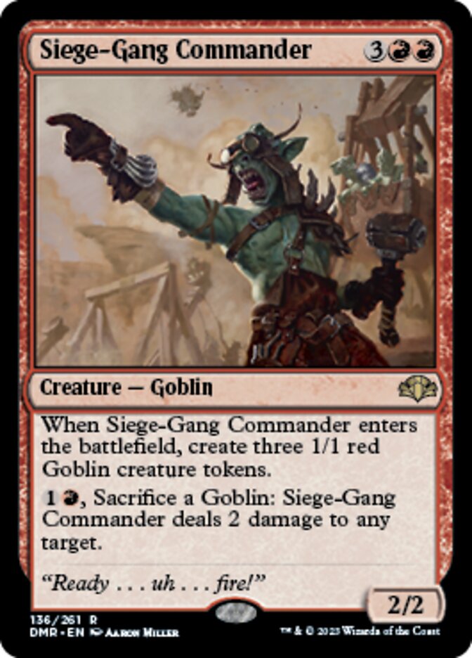 Siege-Gang Commander [Dominaria Remastered] | Gaming Infinity