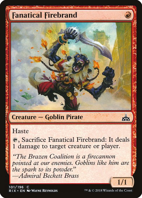 Fanatical Firebrand [Rivals of Ixalan] | Gaming Infinity