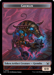 Treasure // Gremlin Double-Sided Token [March of the Machine Commander Tokens] | Gaming Infinity