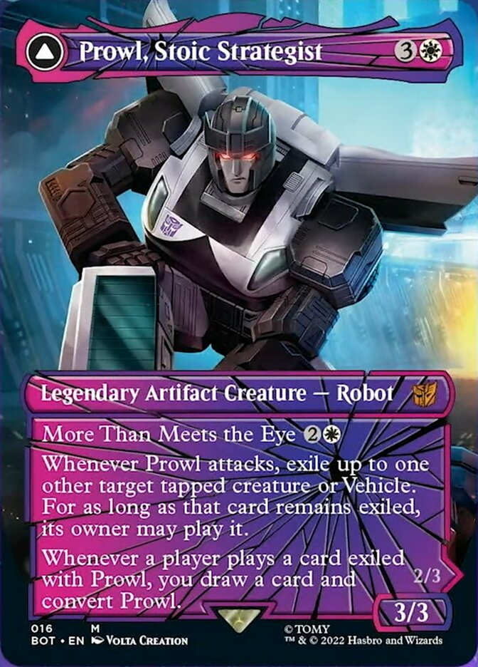 Prowl, Stoic Strategist // Prowl, Pursuit Vehicle (Shattered Glass) [Universes Beyond: Transformers] | Gaming Infinity