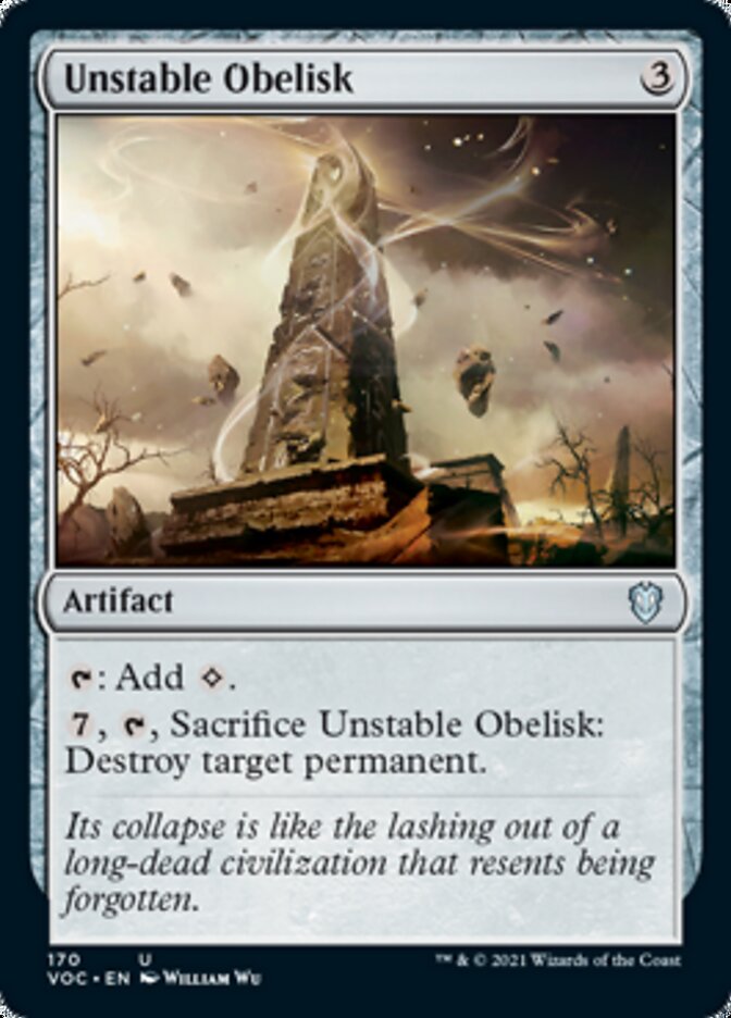 Unstable Obelisk [Innistrad: Crimson Vow Commander] | Gaming Infinity