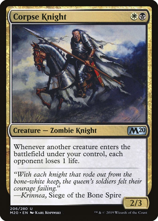 Corpse Knight (2/3 Misprint) [Core Set 2020] | Gaming Infinity