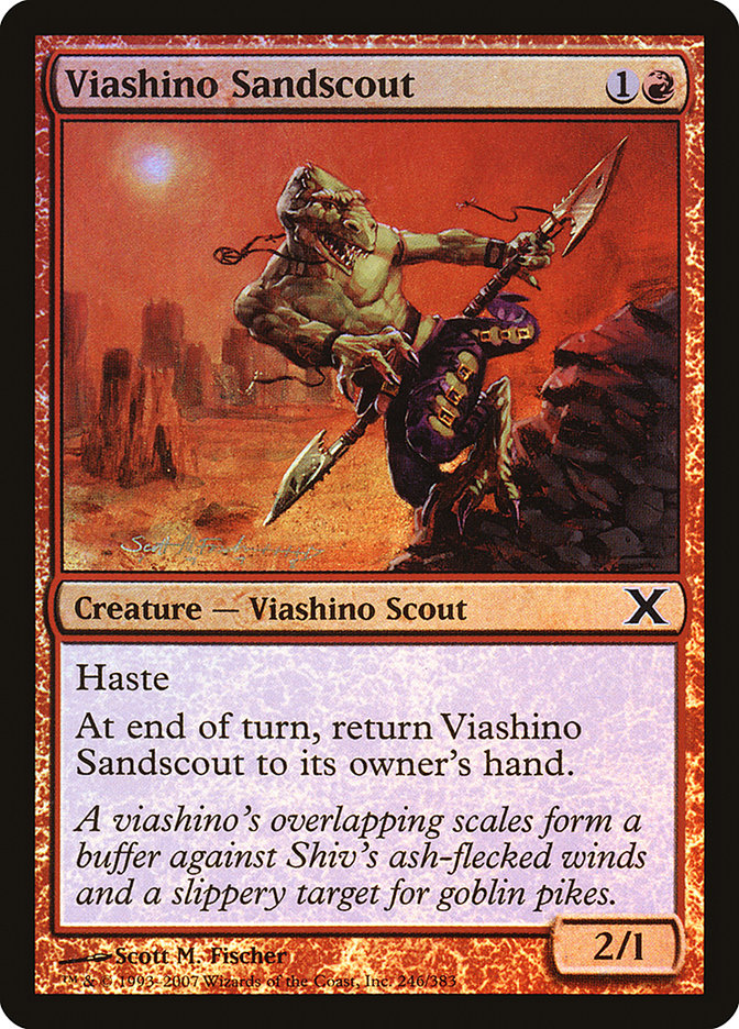 Viashino Sandscout (Premium Foil) [Tenth Edition] | Gaming Infinity