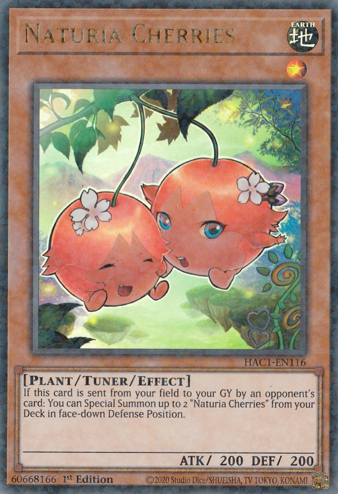 Naturia Cherries (Duel Terminal) [HAC1-EN116] Parallel Rare | Gaming Infinity