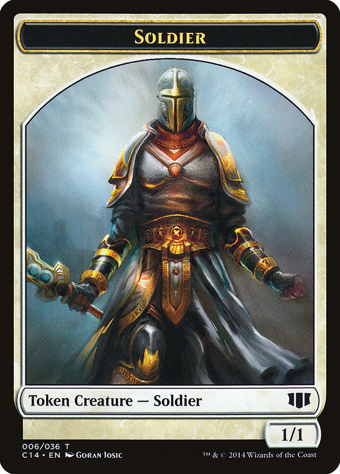 Soldier // Spirit Double-sided Token [Commander 2014 Tokens] | Gaming Infinity