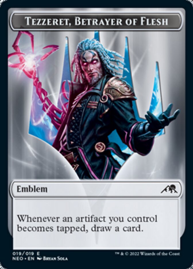 Tezzeret, Betrayer of Flesh Emblem [Kamigawa: Neon Dynasty Tokens] | Gaming Infinity