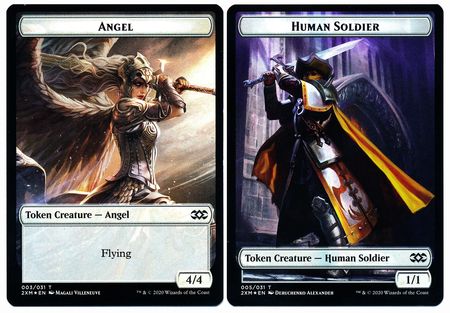 Angel // Human Soldier Double-sided Token [Double Masters Tokens] | Gaming Infinity