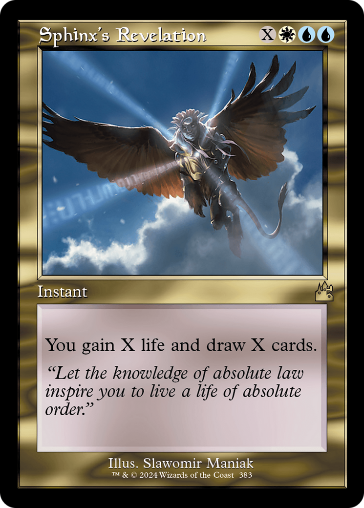 Sphinx's Revelation (Retro Frame) [Ravnica Remastered] | Gaming Infinity