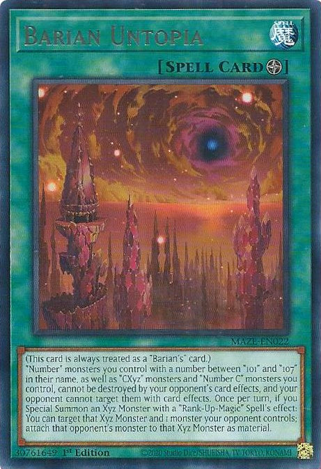 Barian Untopia [MAZE-EN022] Rare | Gaming Infinity