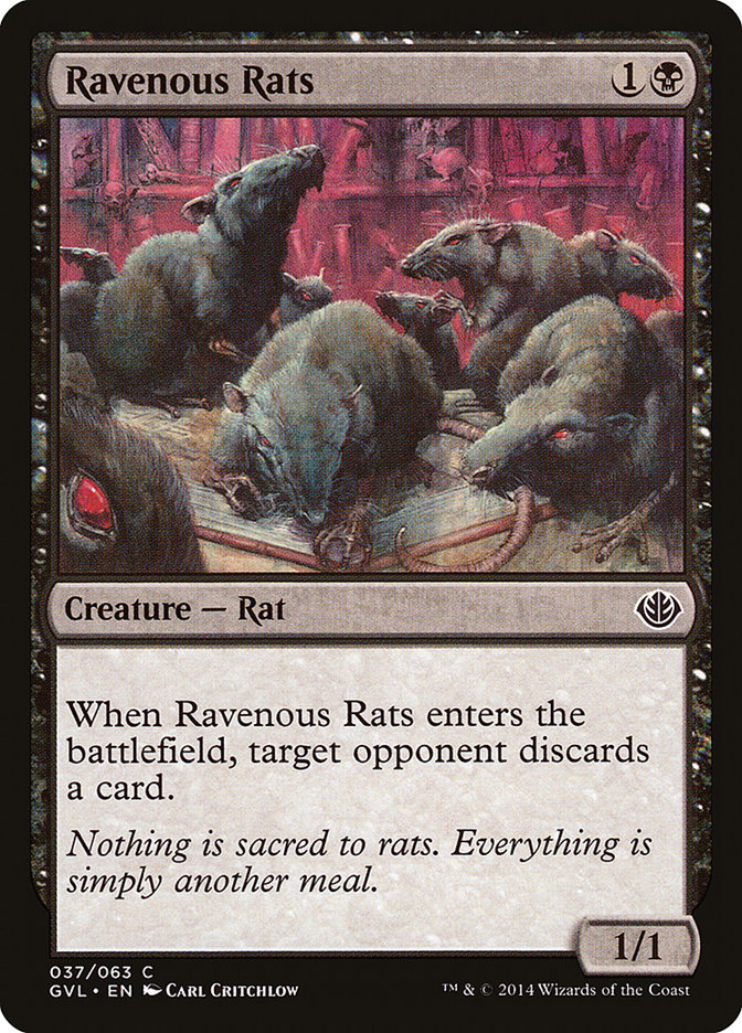 Ravenous Rats (Garruk vs. Liliana) [Duel Decks Anthology] | Gaming Infinity