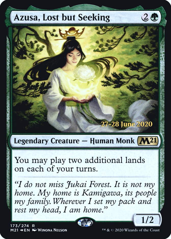 Azusa, Lost but Seeking  [Core Set 2021 Prerelease Promos] | Gaming Infinity