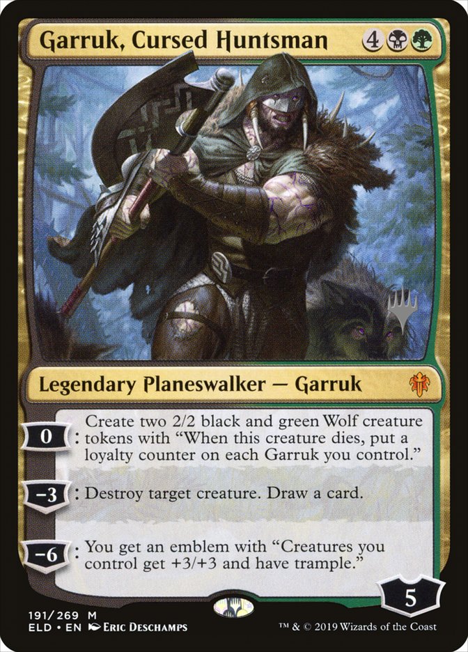 Garruk, Cursed Huntsman (Promo Pack) [Throne of Eldraine Promos] | Gaming Infinity