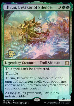 Thrun, Breaker of Silence [Phyrexia: All Will Be One Prerelease Promos] | Gaming Infinity