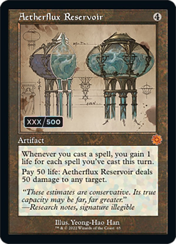 Aetherflux Reservoir (Retro Schematic) (Serial Numbered) [The Brothers' War Retro Artifacts] | Gaming Infinity